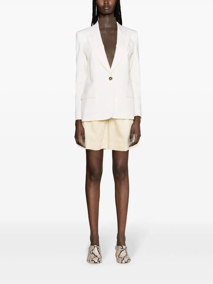 Single-Breasted Crepe Blazer