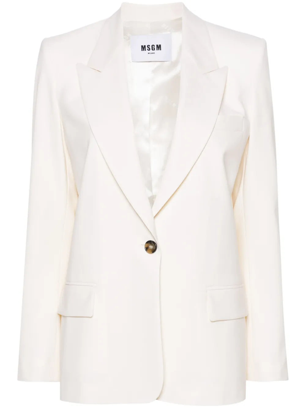 Single-Breasted Crepe Blazer