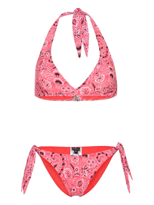 Paisley-Print Bikini Set