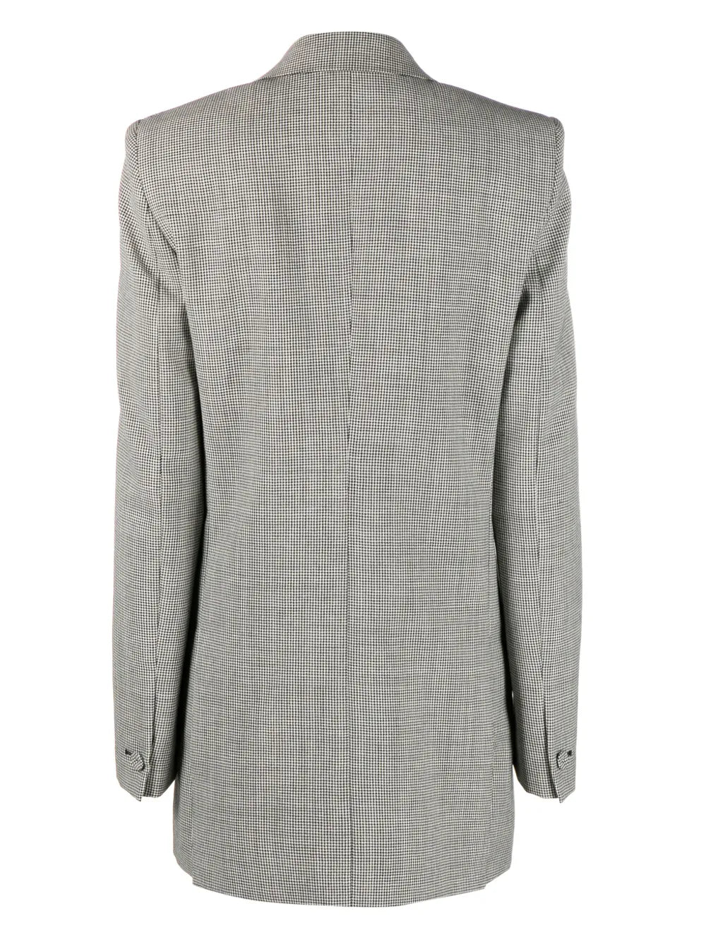 Dogtooth-Pattern Wool Blazer