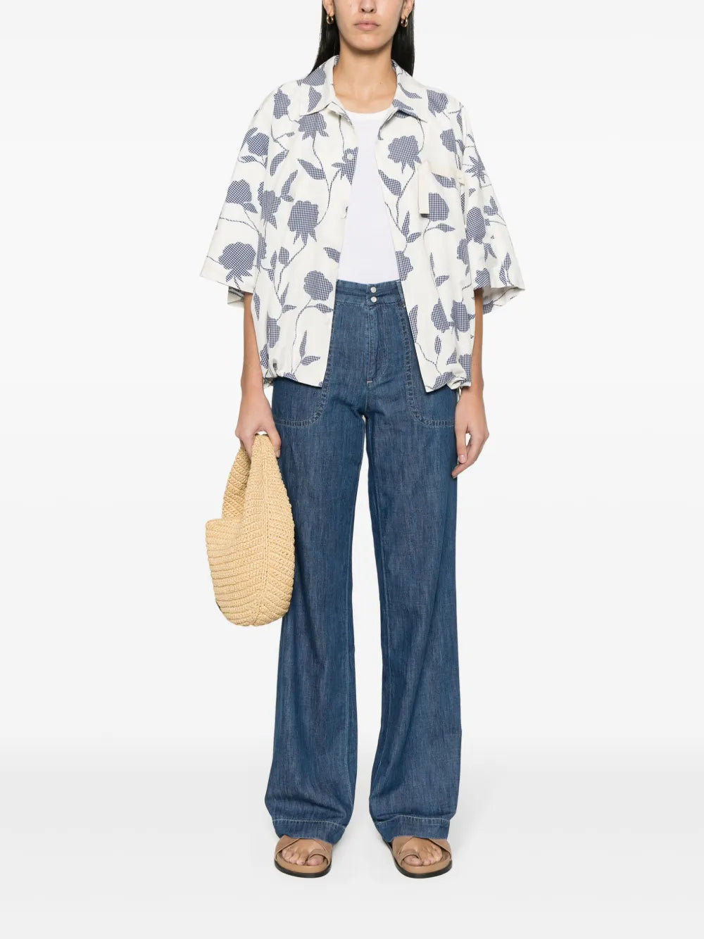 High-Rise Straight-Leg Jeans