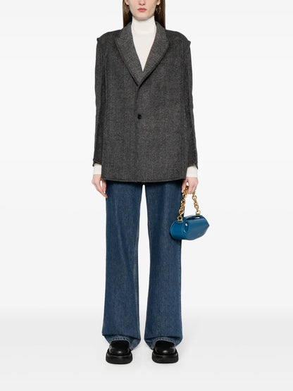 Textured Wool-Blend Blazer