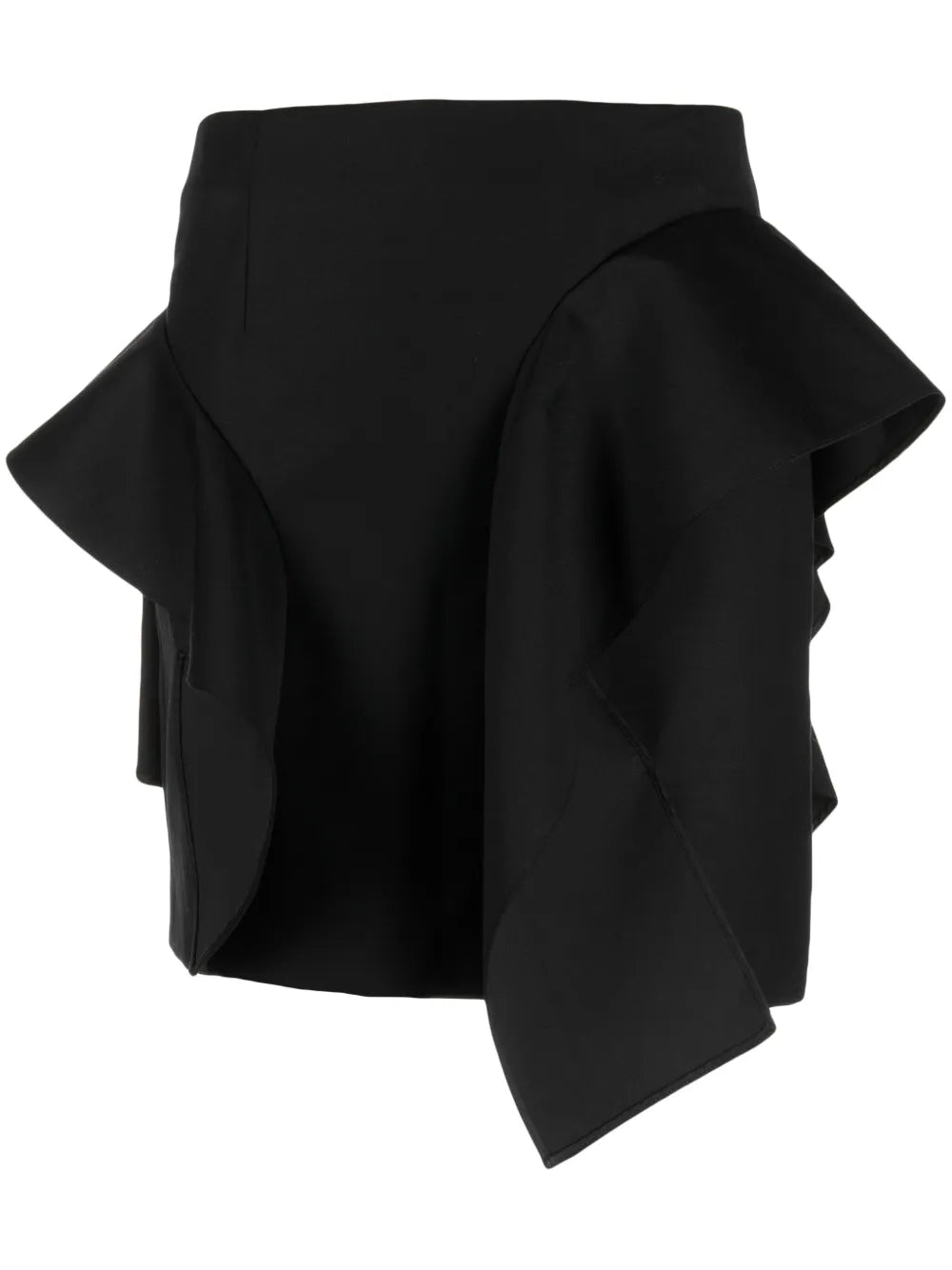 Panelled Wool Mini Skirt