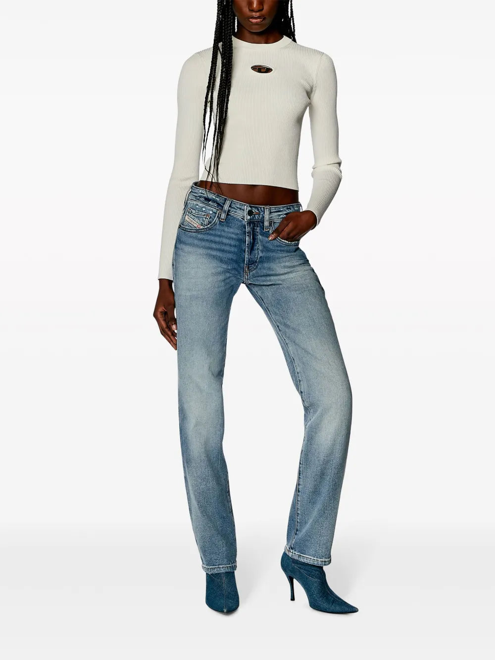 D-Mine Mid-Rise Straight-Leg Jeans