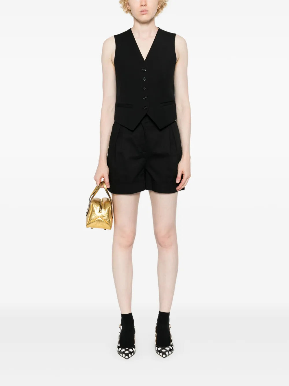 Inverted-Pleat Shorts