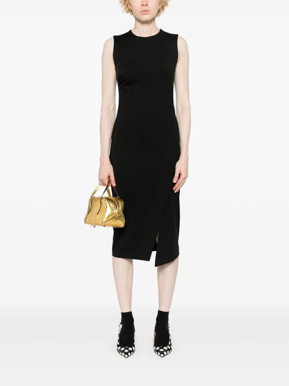 Drape-Detail Midi Dress