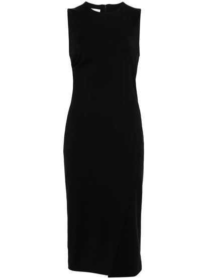 Drape-Detail Midi Dress