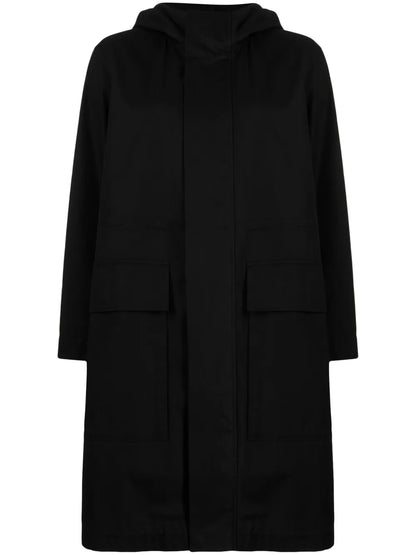 Hooded Cotton Trench Coat