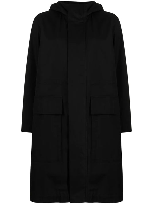 Hooded Cotton Trench Coat