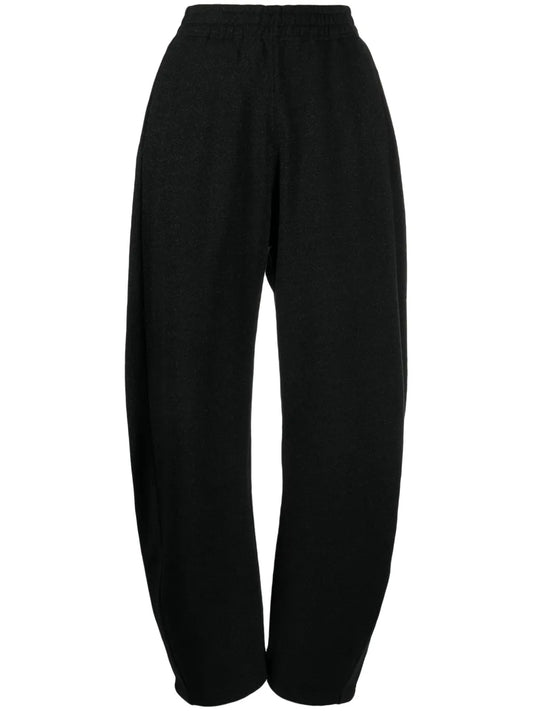 Glitter-Detail Cotton-Blend Track Pants
