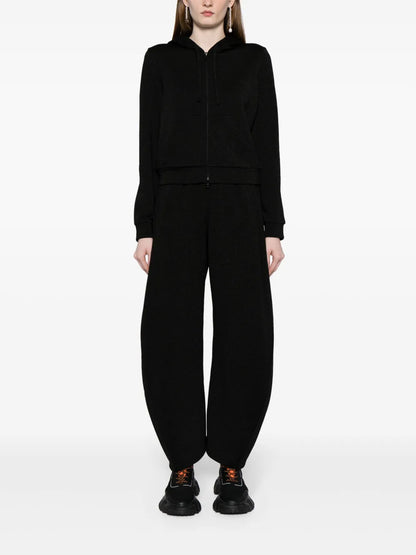 Glitter-Detail Cotton-Blend Track Pants