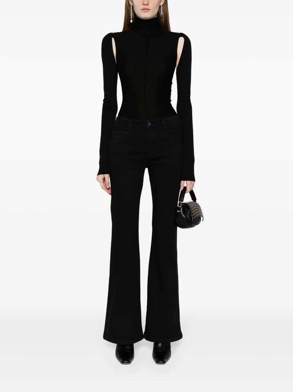 High-Waisted Bootcut Jeans