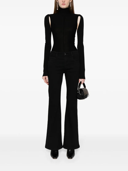 High-Waisted Bootcut Jeans