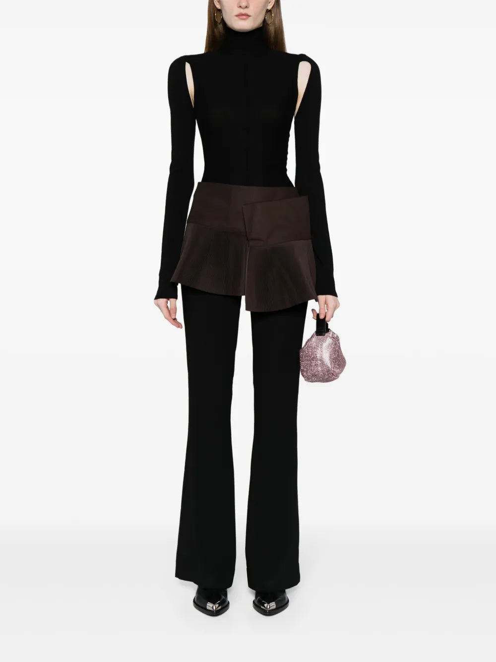 Asymmetric Wrap Miniskirt