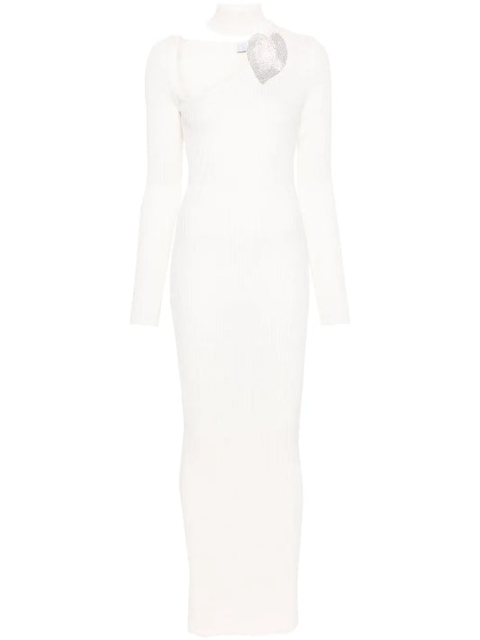 Crystal-Embellished Knitted Dress