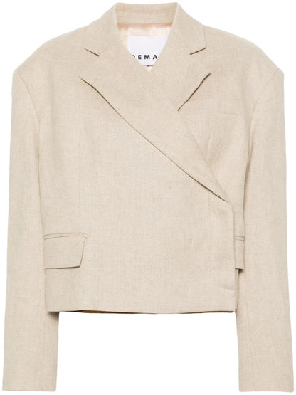 Cropped Wrap Blazer