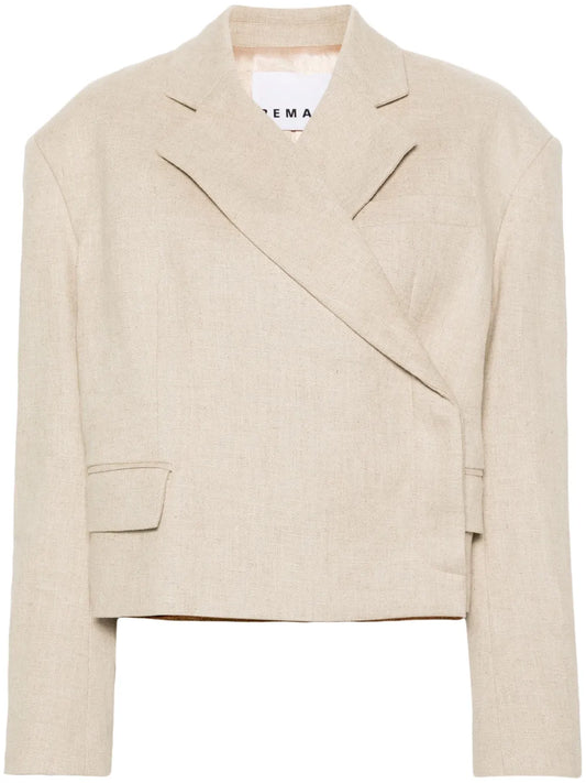 Cropped Wrap Blazer