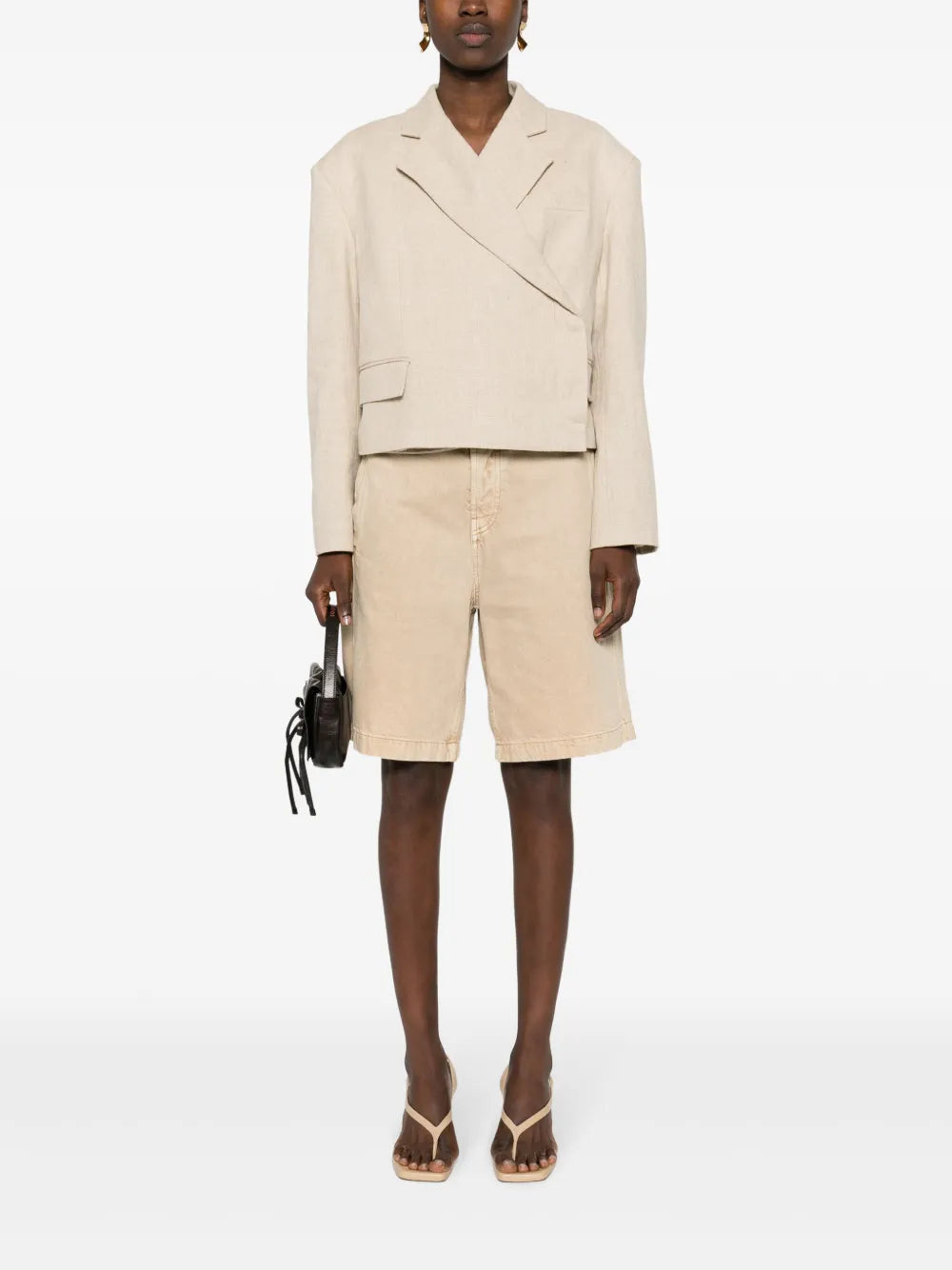 Cropped Wrap Blazer