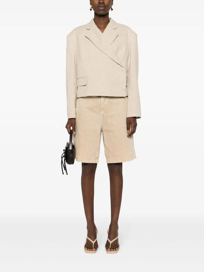 Cropped Wrap Blazer