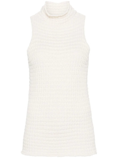 High-Neck Knitted Top