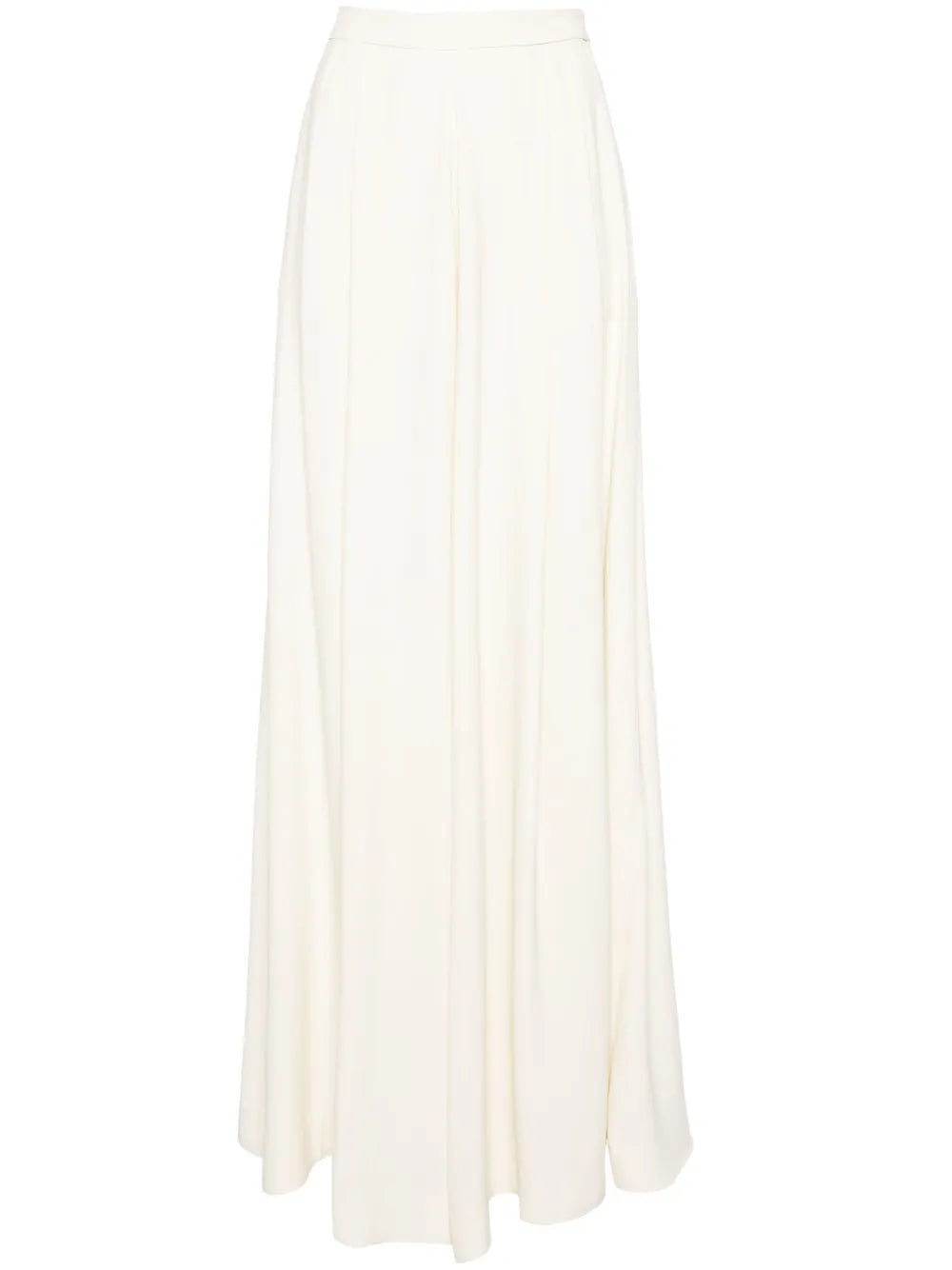 Mid-Rise Crepe Palazzo Trousers