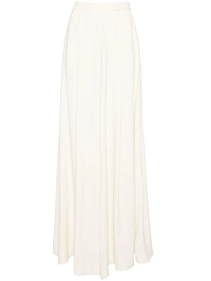 Mid-Rise Crepe Palazzo Trousers