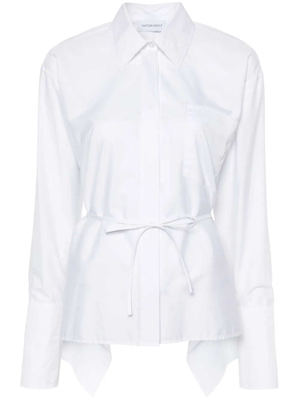 Volant Open Back Tied Shirt