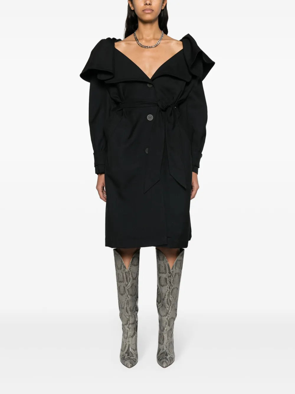 Belted Gabardine Trench Coat