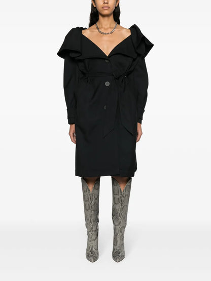 Belted Gabardine Trench Coat