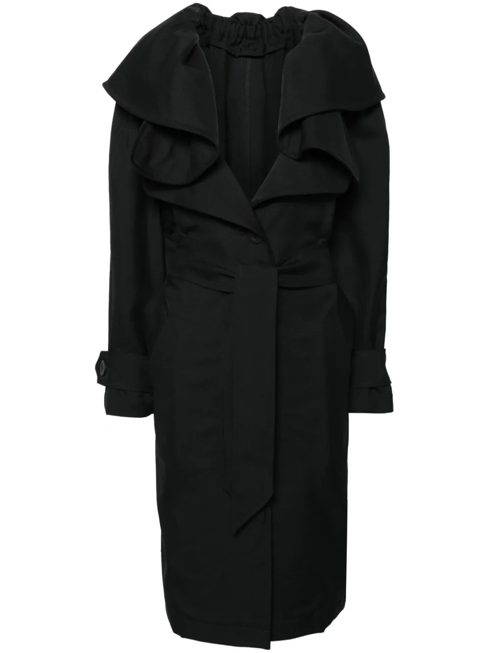 Belted Gabardine Trench Coat
