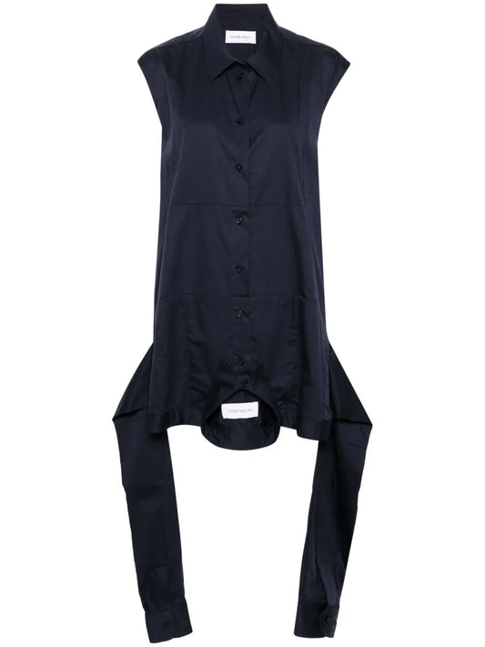 Upside Down Poplin Shirtdress