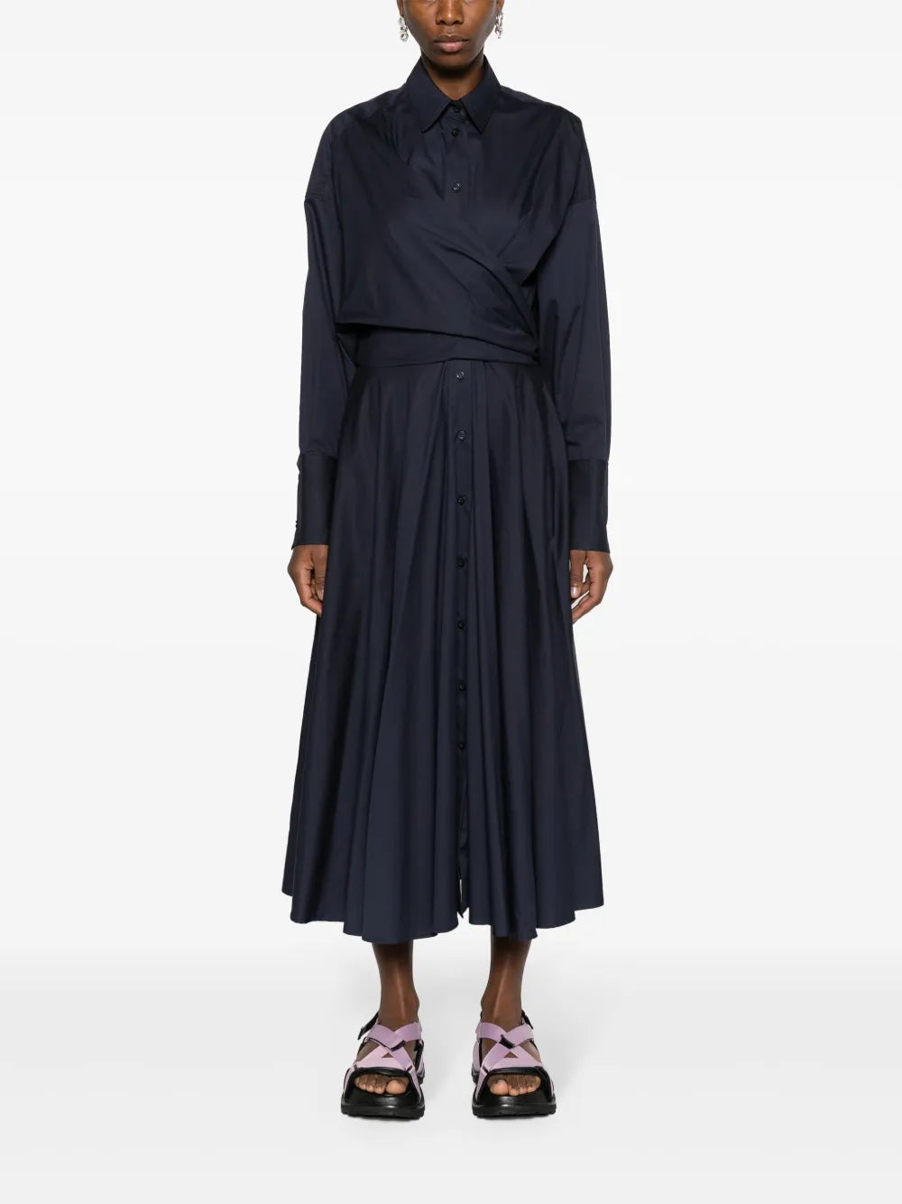 Wrap-Design Maxi Short Dress