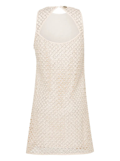 Beaded Mesh Minidress