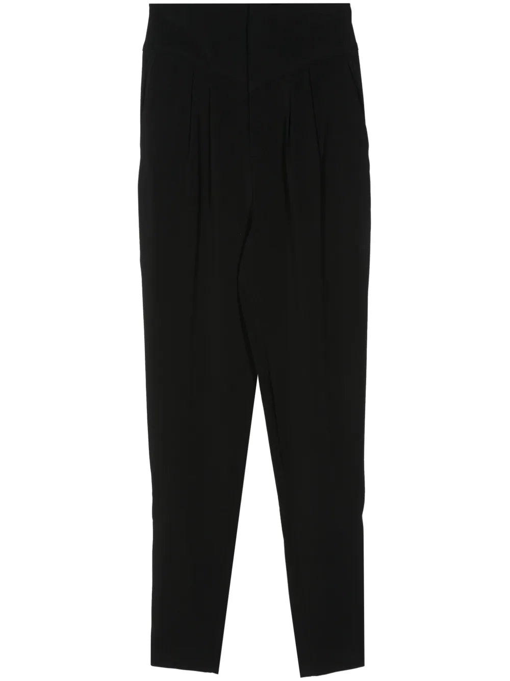 Pleat-Detail Yoke-Waist Trousers