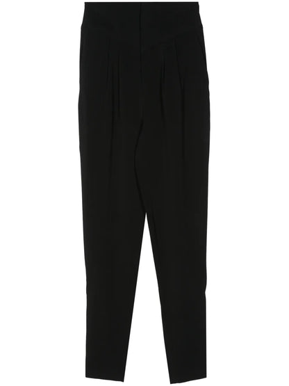 Pleat-Detail Yoke-Waist Trousers