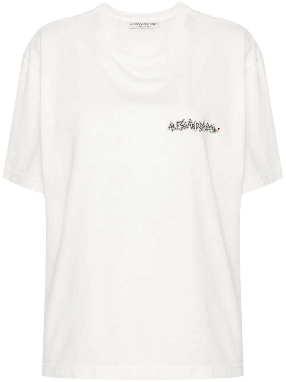 Crystal-Embellished Graphic-Print T-Shirt