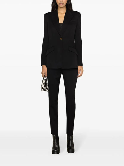 Medusa-Buttons Single-Breasted Blazer