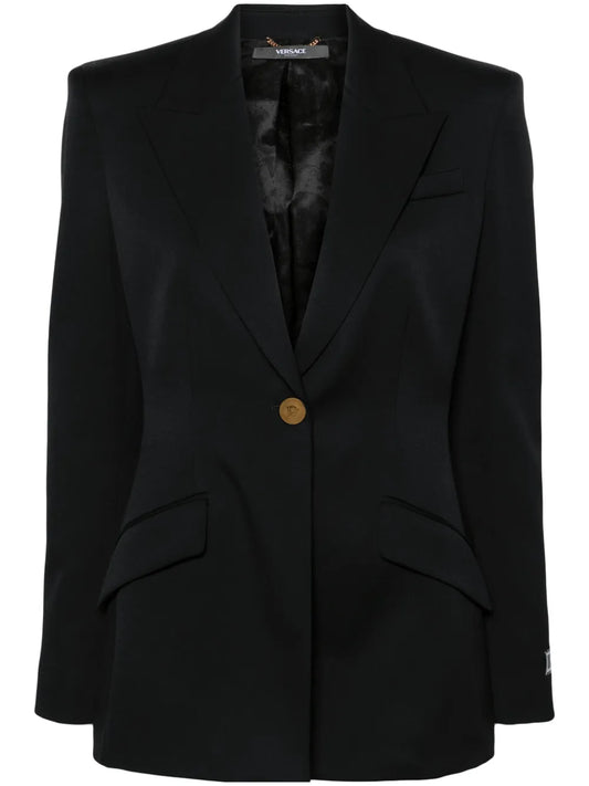 Medusa-Buttons Single-Breasted Blazer