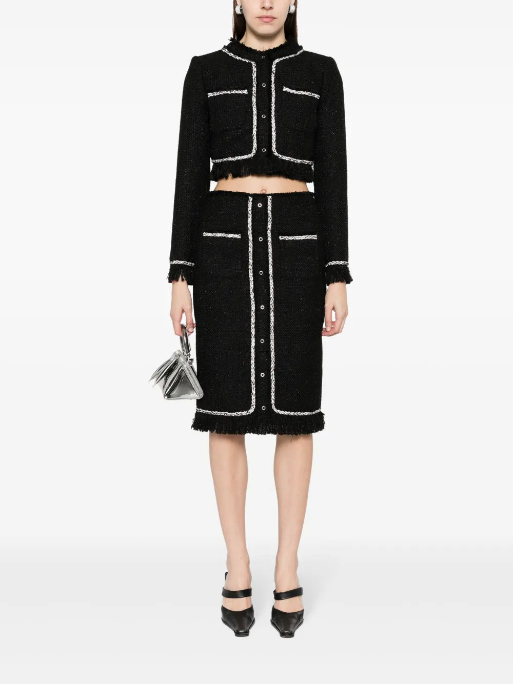 Cropped Bouclé Jacket