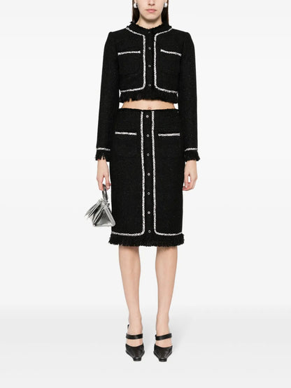 Cropped Bouclé Jacket