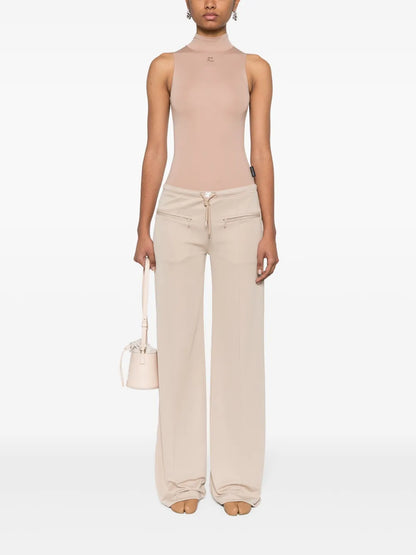 Logo-Patch Ribbed Trousers