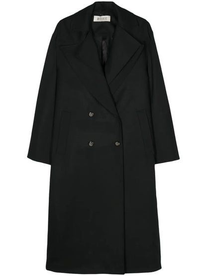 Double-Breasted Wool Midi Coat