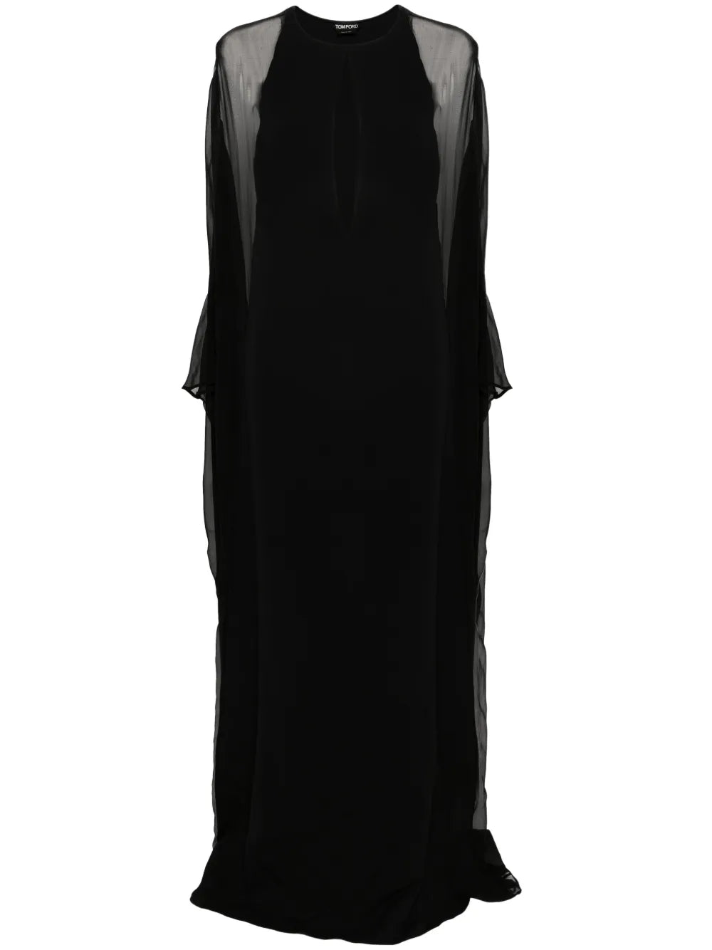 Semi-Sheer-Panelled Maxi Dress
