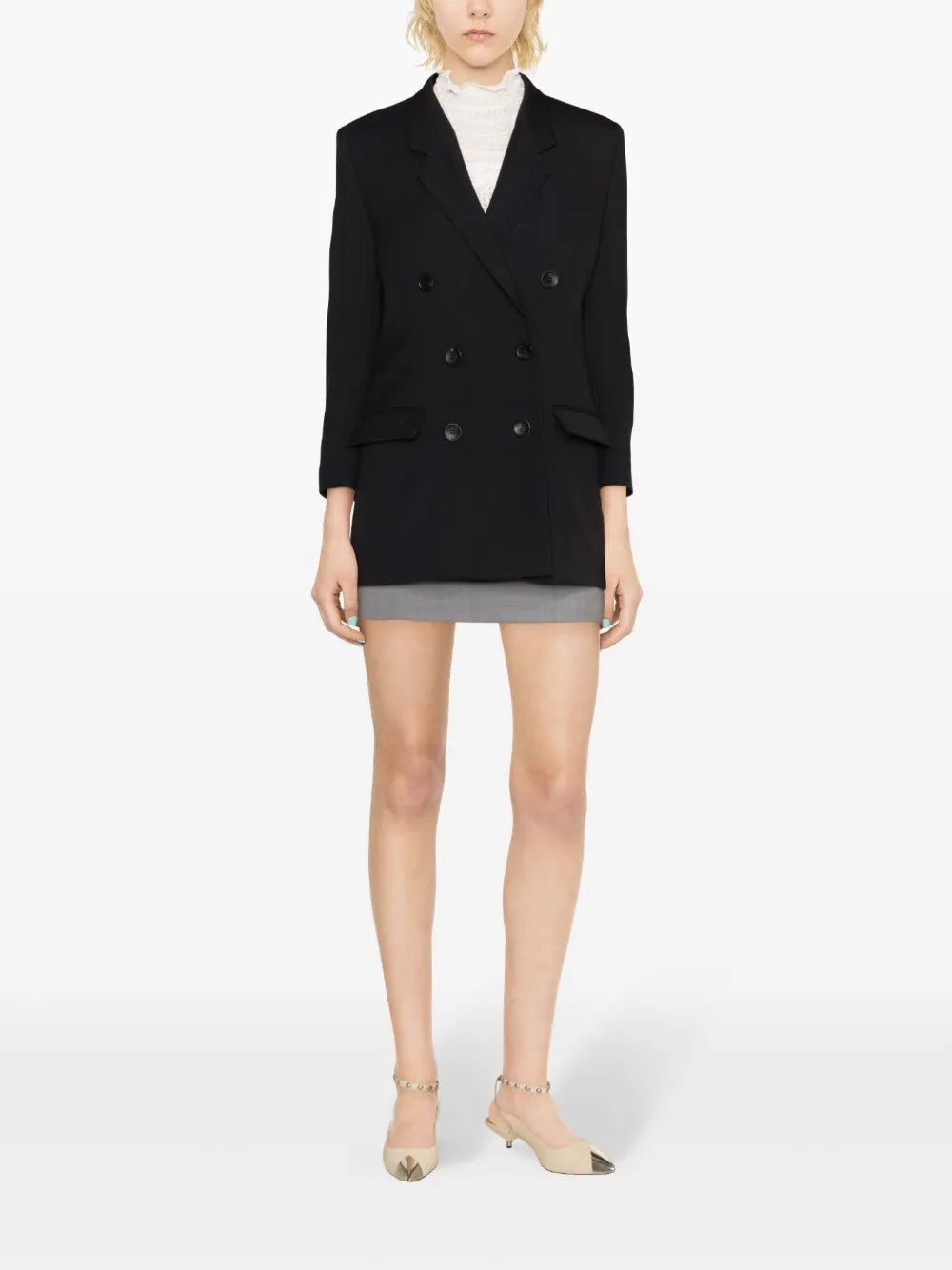 Robine Double-Breasted Cotton Blazer