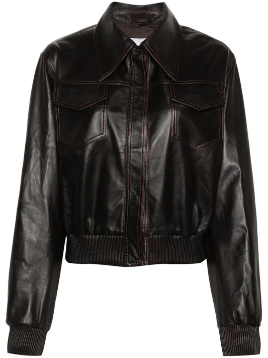 Leather Bomber Jacket