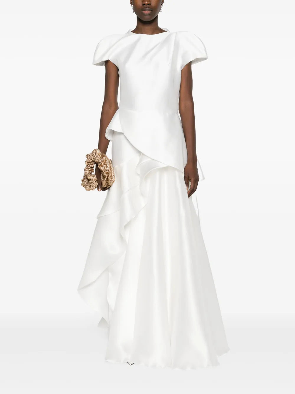 Asymmetric Satin Skirt Set