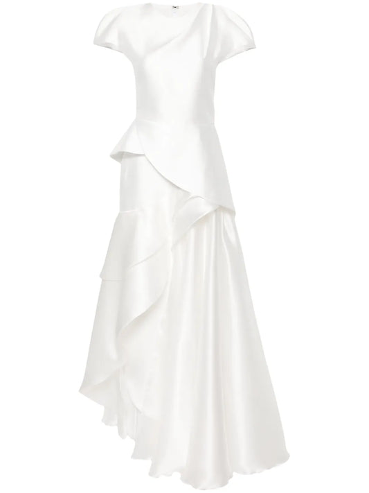 Asymmetric Satin Skirt Set