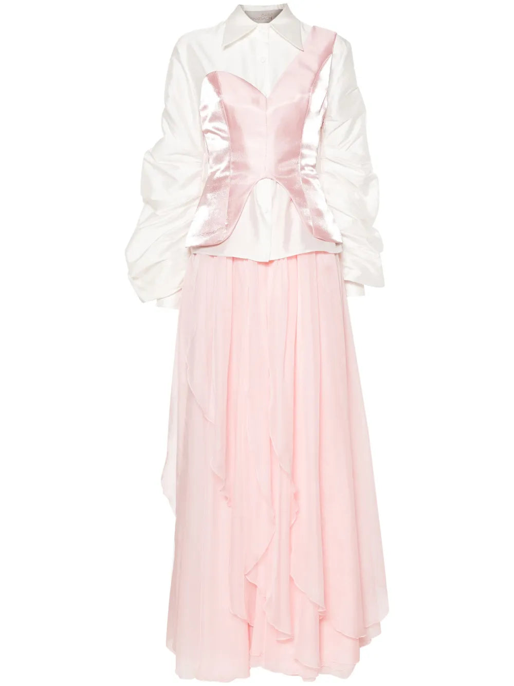 Draped Flared Skirt Set