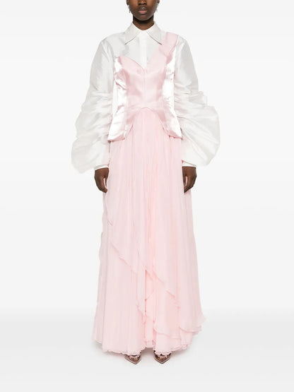 Draped Flared Skirt Set