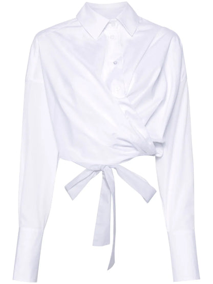 Cropped Wrap Shirt